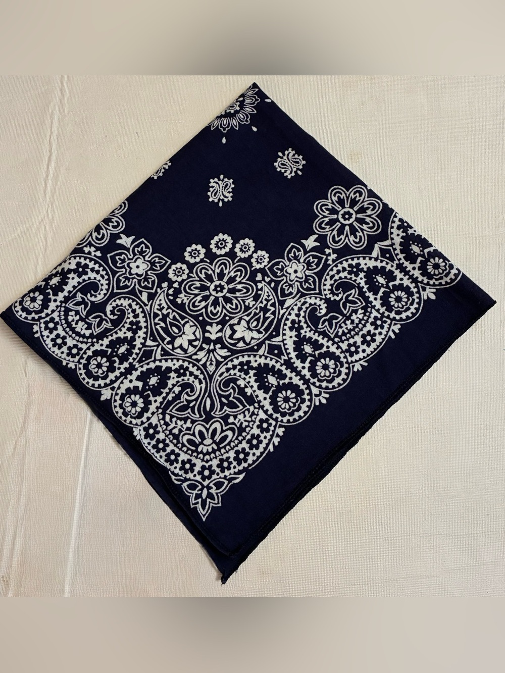Classic Navy Paisley Bandana Scarf